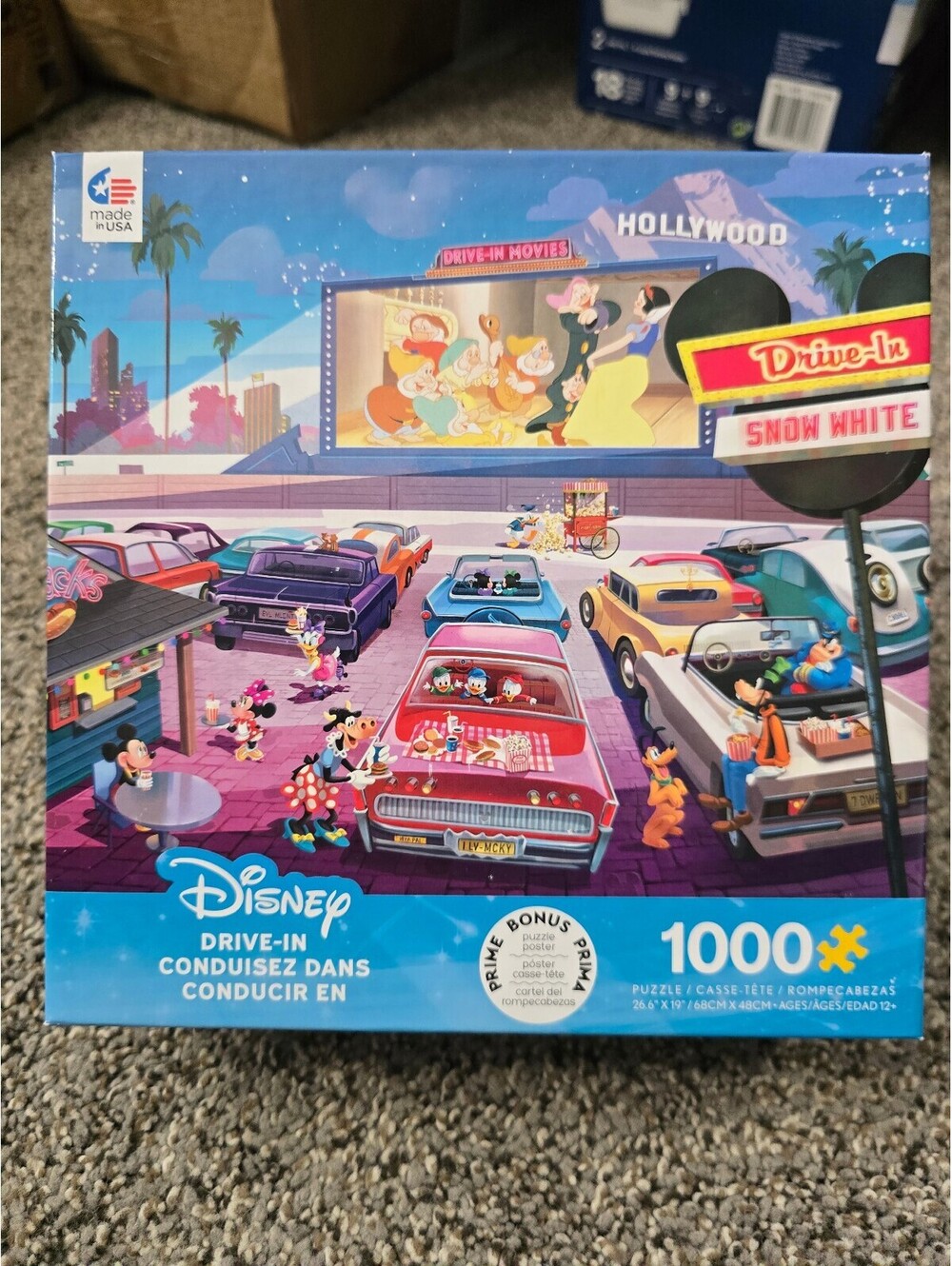 Disney Drive-In Snow White 1000 Pc Jigsaw Puzzle Ceaco Movie